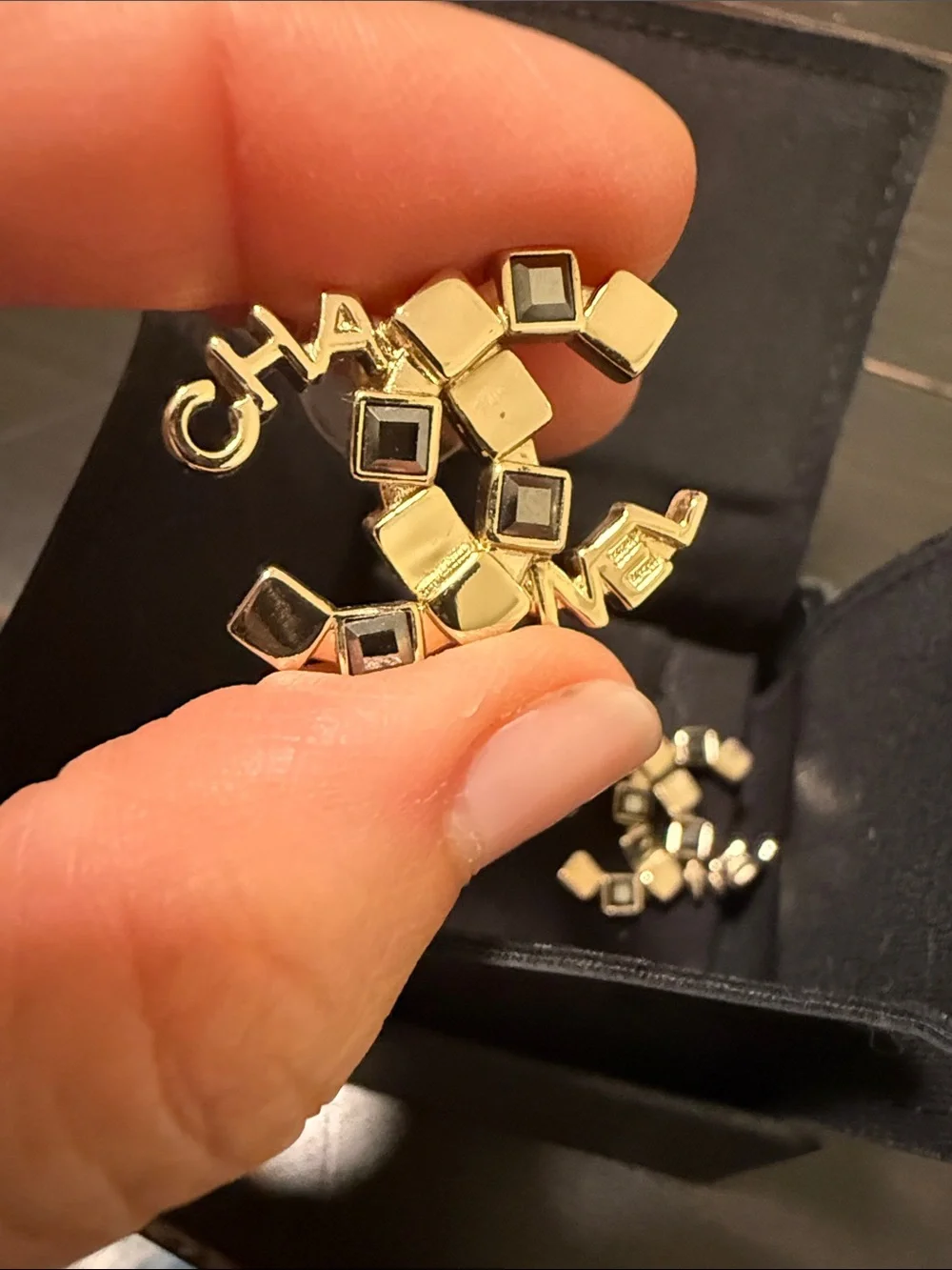 CHANEL gold tone